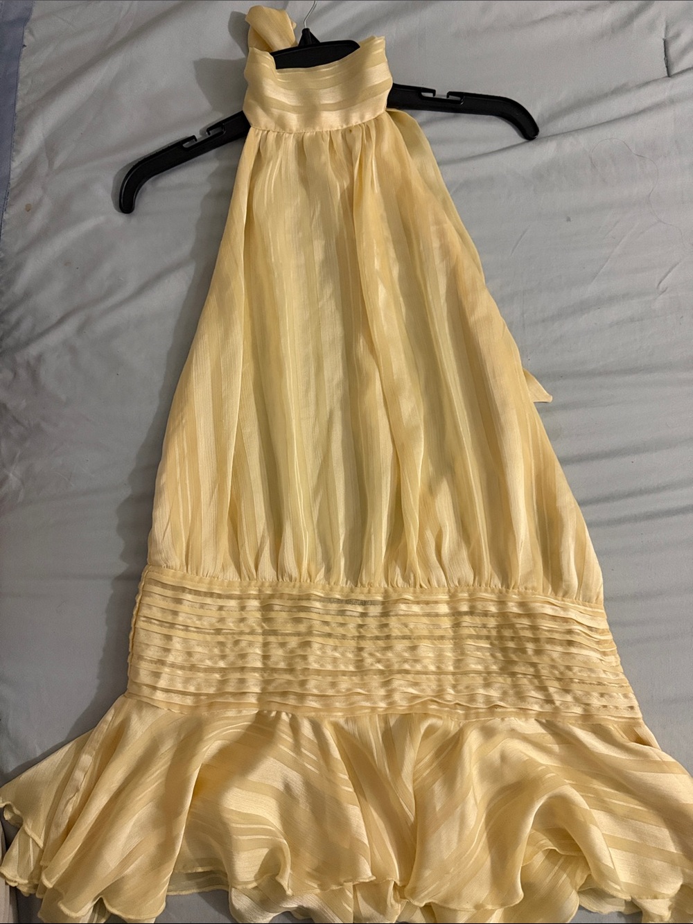 Peppermayo Pale Yellow Halter Mini Dress - Picture 3 of 4